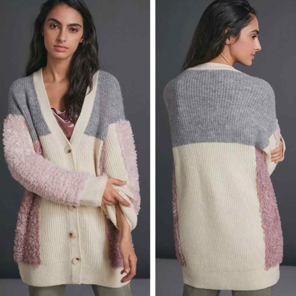 RARE ANTHROPOLOGIE NWT Olivia Textured Cardigan in Ivory— SP